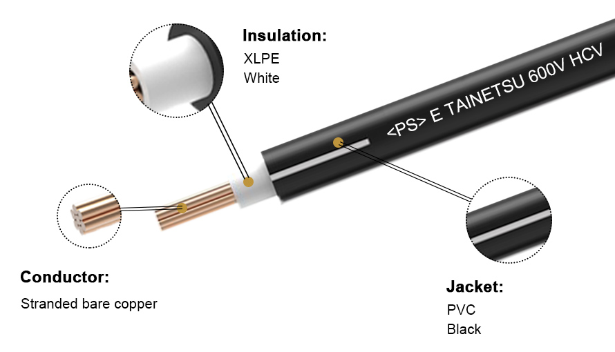 HCV Solar cable Japanese standard PSE approved